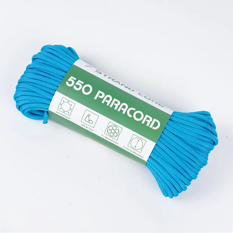 7-strengs kern 4 mm massief meerblauw 550 polyester paracord